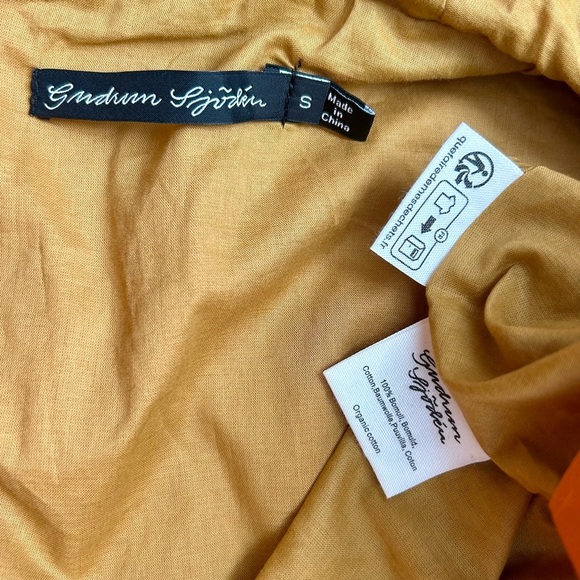 Gudrun Sjoden Orange Woven Parka in Organic Cotton Hooded Jacket Coat Size S - Picture 14 of 15